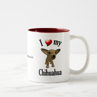 2 Couleurs J'aime ma tasse de chiwawa
