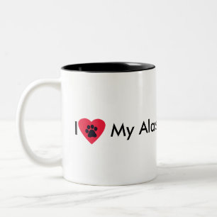 2 Couleurs J'aime ma tasse de Malamute d'Alaska