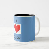 2 Couleurs J'aime ma tasse de papa (Devant droit)