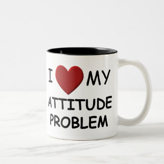 2 Couleurs J'aime ma tasse de problème d'attitude