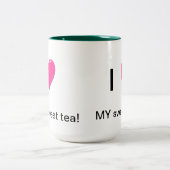 2 Couleurs J'aime ma tasse douce de thé (Centre)