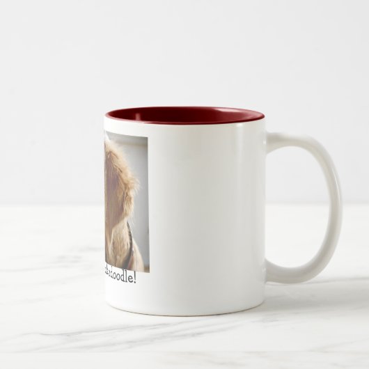 2 Couleurs J'aime mon Goldendoodle ! Tasse (Droit)