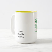 2 Couleurs J'aime mon papa ! Tasse (Devant gauche)