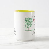 2 Couleurs J'aime mon papa ! Tasse (Centre)