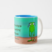 2 Couleurs Jambes l'alien, tasse (Devant droit)
