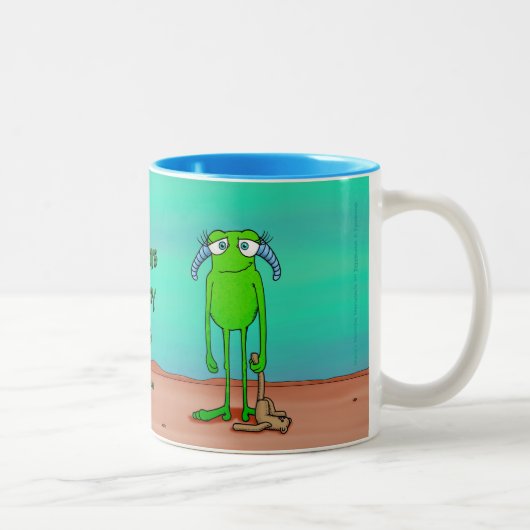 2 Couleurs Jambes l'alien, tasse (Droit)