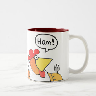 2 Couleurs Jambon de bande dessinée et tasse de petit