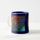 2 Couleurs Jardin de tasse d'art de fractale (Devant gauche)