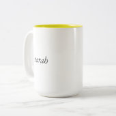 2 Couleurs Jaune de Sarah tasse à deux tons de 15 onces (Devant gauche)