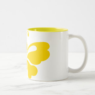 2 Couleurs Jaune de tasse de papillon