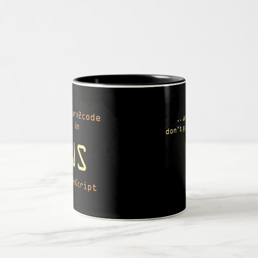 2 Couleurs Javascript Ninja 1 tasse noire (Centre)