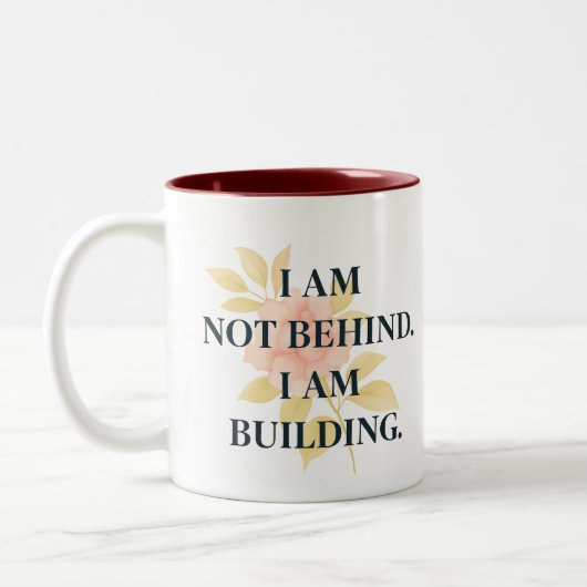 2 Couleurs Je Construis | Tasse d'affirmation pour femmes (Gauche)