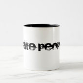 2 Couleurs Je déteste des personnes. Tasse (Centre)