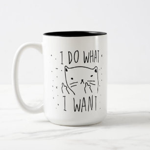 2 Couleurs Je fais ce que je veux le noir de tasse tasse à