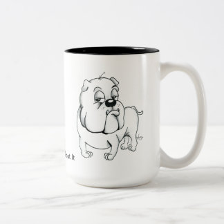 2 Couleurs Je pense cela la tasse de café de bouledogue