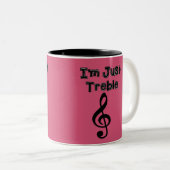 2 Couleurs Je suis juste tasse triple (Devant droit)