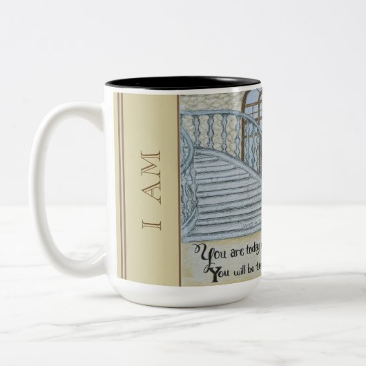 2 Couleurs Je suis optimiste - Tasse à café (Gauche)