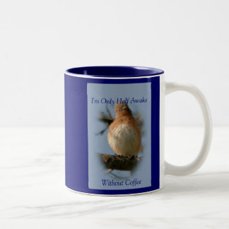2 Couleurs Je suis tasse éveillée seulement demi