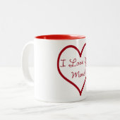 2 Couleurs Je t'aime plus de tasse (Devant gauche)