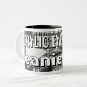 2 Couleurs Jeanie, tasse monochrome de logo (Devant gauche)