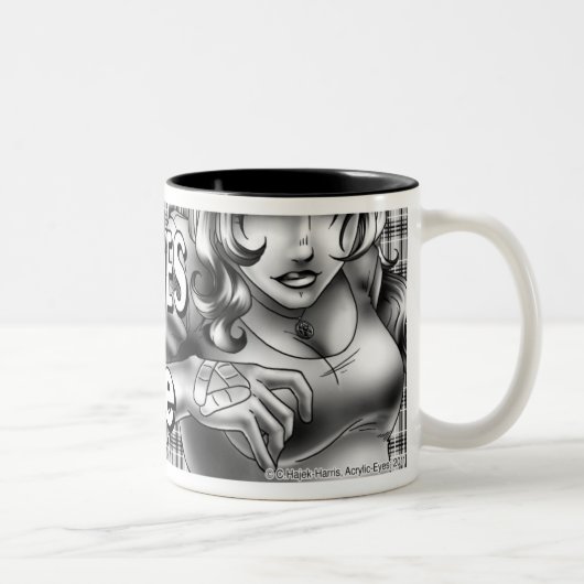 2 Couleurs Jeanie, tasse monochrome de logo (Droit)