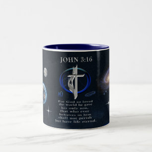 2 Couleurs John 3:16 tasse de café