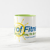 2 Couleurs Joie de tasse de café de forme physique (Centre)