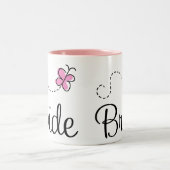 2 Couleurs Jolie tasse de jeune mariée de mariage (Centre)