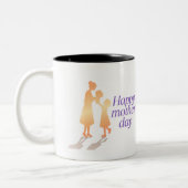 2 Couleurs Joyeuse tasse de la fête des mères (Gauche)