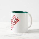 2 Couleurs joyeux Noël tasse design (Devant droit)