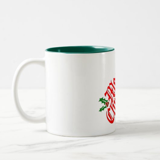 2 Couleurs joyeux Noël tasse design (Gauche)