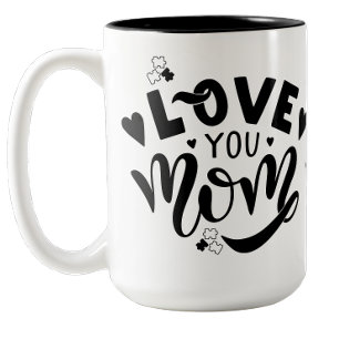 2 Couleurs J't'aime Maman Tasse de Café pour la Sensibilisati