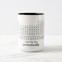J'utilise cette tasse périodiquement science table