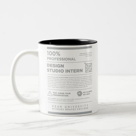 2 Couleurs Kean MGC Care Label Design Studio Tasse (Gauche)