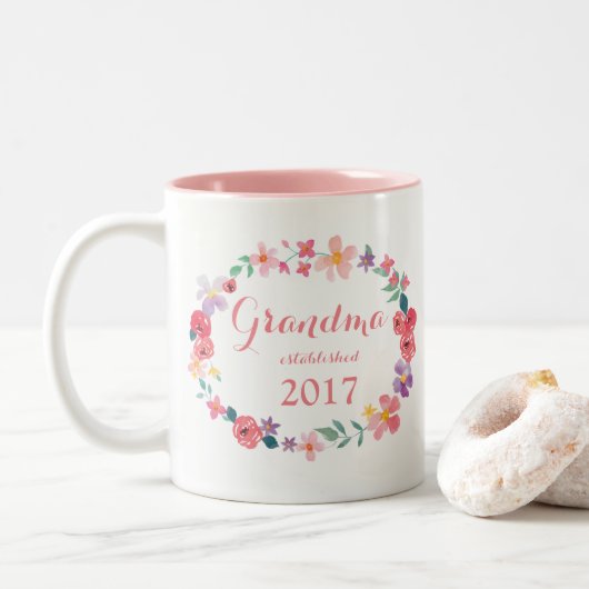 2 Couleurs La grand-maman a établi 20-- Tasse faite sur (Avec donut)