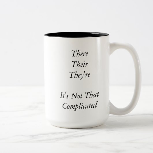 2 Couleurs Là, leur, ils sont tasse (Droit)