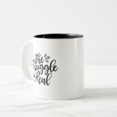 2 Couleurs La lutte est vraie tasse (Devant gauche)