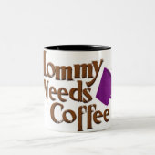 2 Couleurs la maman a besoin de la tasse de café (Centre)