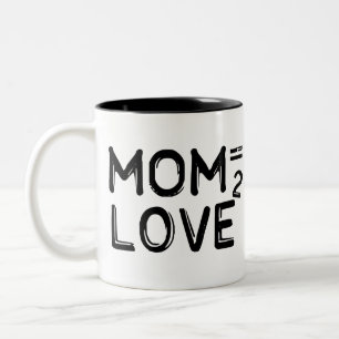 2 Couleurs La maman égale la tasse à deux tons carrée par
