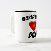 2 Couleurs La meilleure tasse de coeur du Dido du monde (Devant gauche)