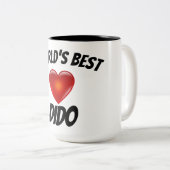2 Couleurs La meilleure tasse de coeur du Dido du monde (Devant droit)