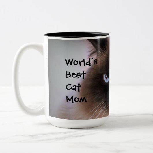2 Couleurs La meilleure tasse de maman du chat du monde (Gauche)