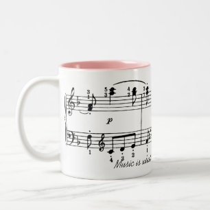 2 Couleurs La musique sent la tasse de café