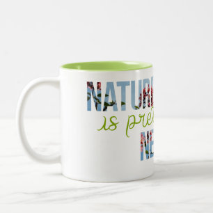 2 Couleurs La "nature est" tasse intérieure verte assez