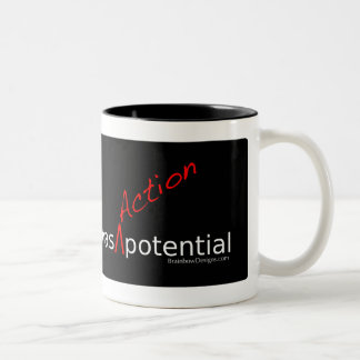 2 Couleurs La neurologie a la tasse potentielle de "action"