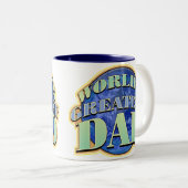2 Couleurs La plus grande tasse de classique de fête des (Devant droit)