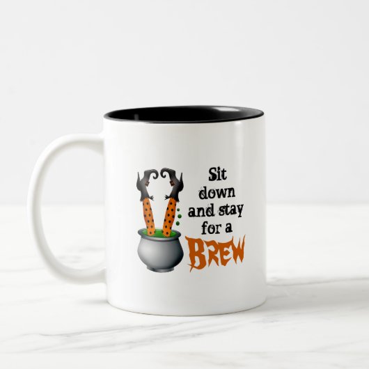 2 Couleurs La tasse à café à deux tons de sorcière (Gauche)
