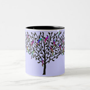 2 Couleurs La tasse d'arbre de perroquet