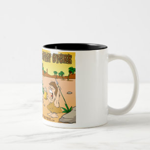 2 Couleurs La tasse de café de caverne d'homme