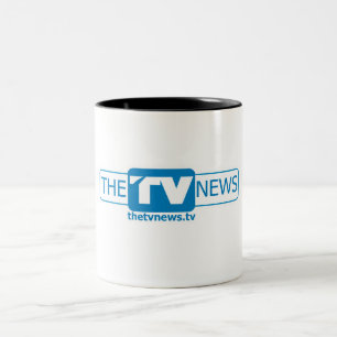 2 Couleurs La tasse de café de nouvelles de TV
